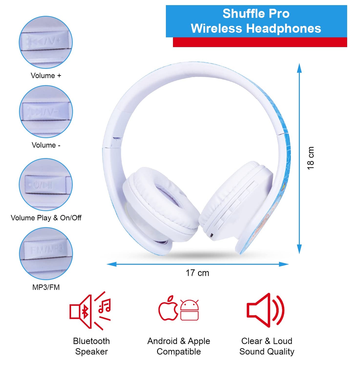 Ramson Shuffle Pro Wireless Headphones ( Hot Wheels )