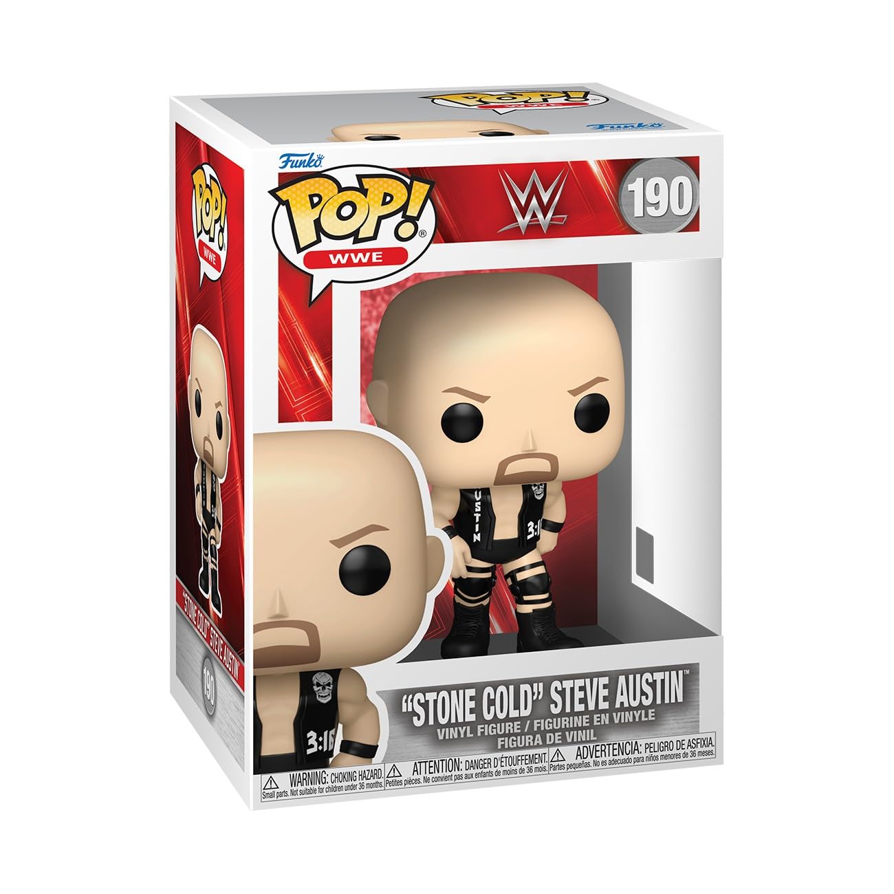 Funko Pop! WWE : "Stone Cold" Steve Austin #190 With Soft Protector Case