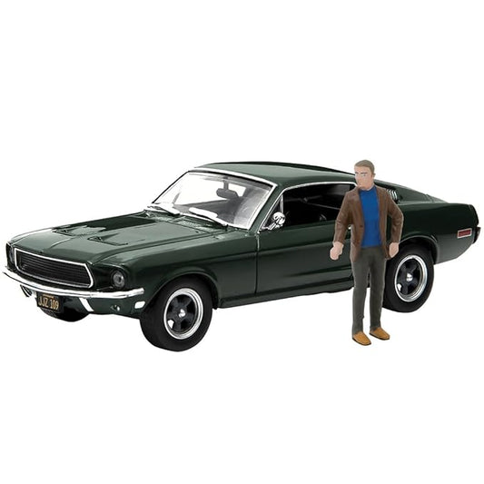 Greenlight Hollywood 1/64 "Bullit" 1968 Ford Mustang GT & Steve McQueen Figure Limited To 4600 Pieces Blister Pack