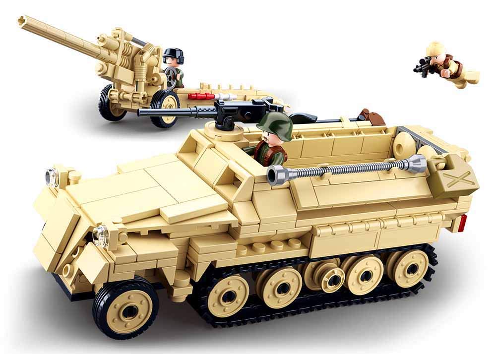Sluban M38-B0695 WWII WW2 Half Track Armoured Vehicle - 460 Pcs