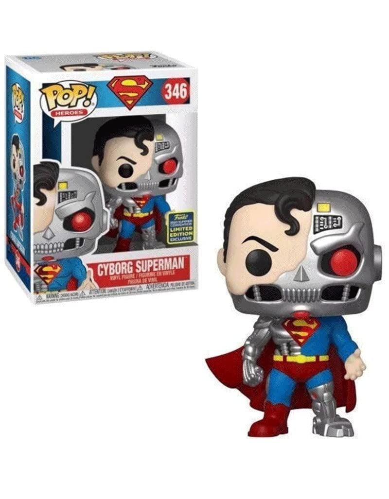 Funko Pop! Heroes : Cyborg Superman #346 2020 Summer Convention Limited Edition Exclusive With Soft Protector Case