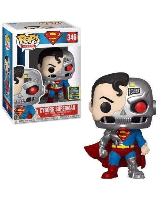 Funko Pop! Heroes : Cyborg Superman #346 2020 Summer Convention Limited Edition Exclusive With Soft Protector Case