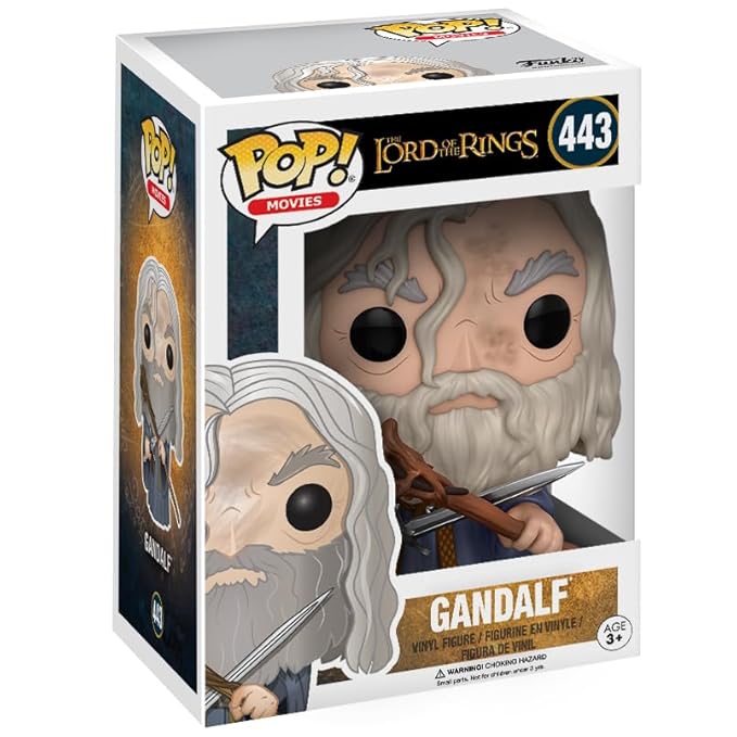 Funko Pop! Movies : The Lord Of The Rings - Gandalf #443 With Soft Protector Case
