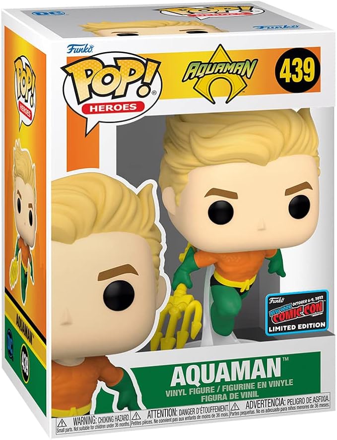 Funko Pop! Heroes : Aquaman #439 With Soft Protector Case