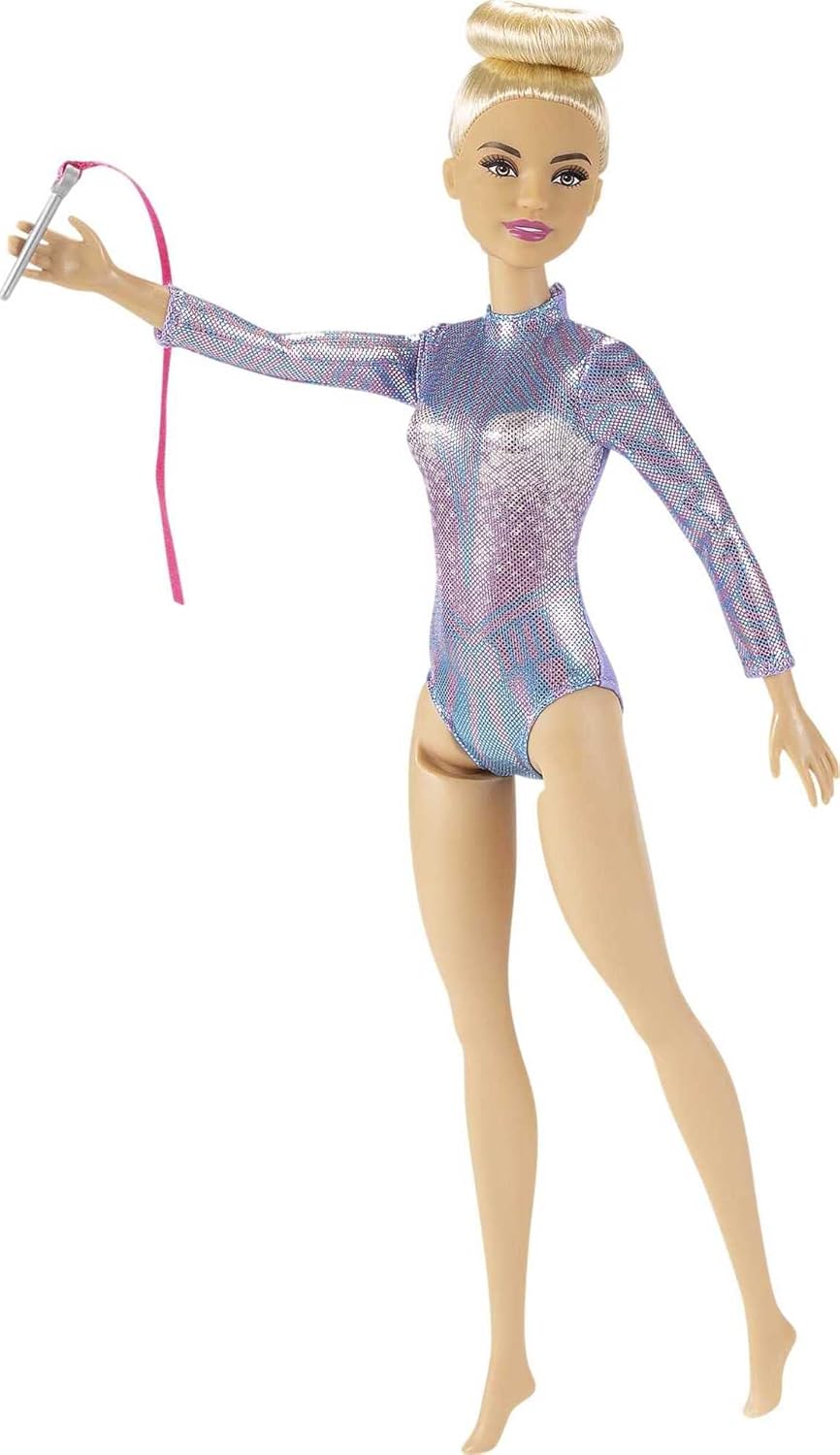 Barbie Rhythmic Gymnast Blonde Doll Leotard & Accessories