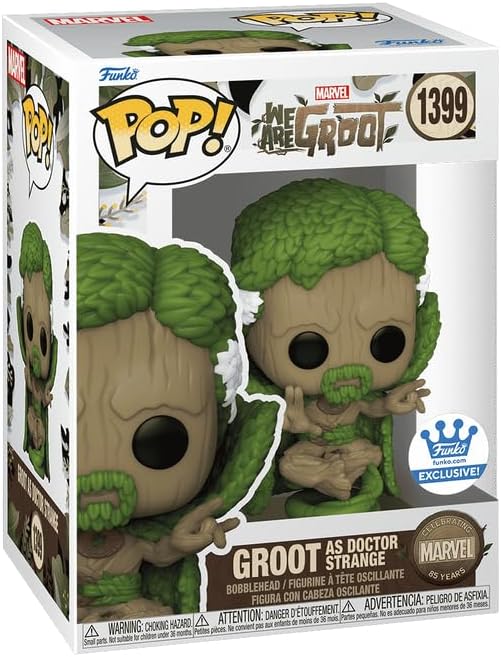 Funko Pop! Marvel We Are Groot : Groot As Doctor Strange #1399 With Soft Protector Case