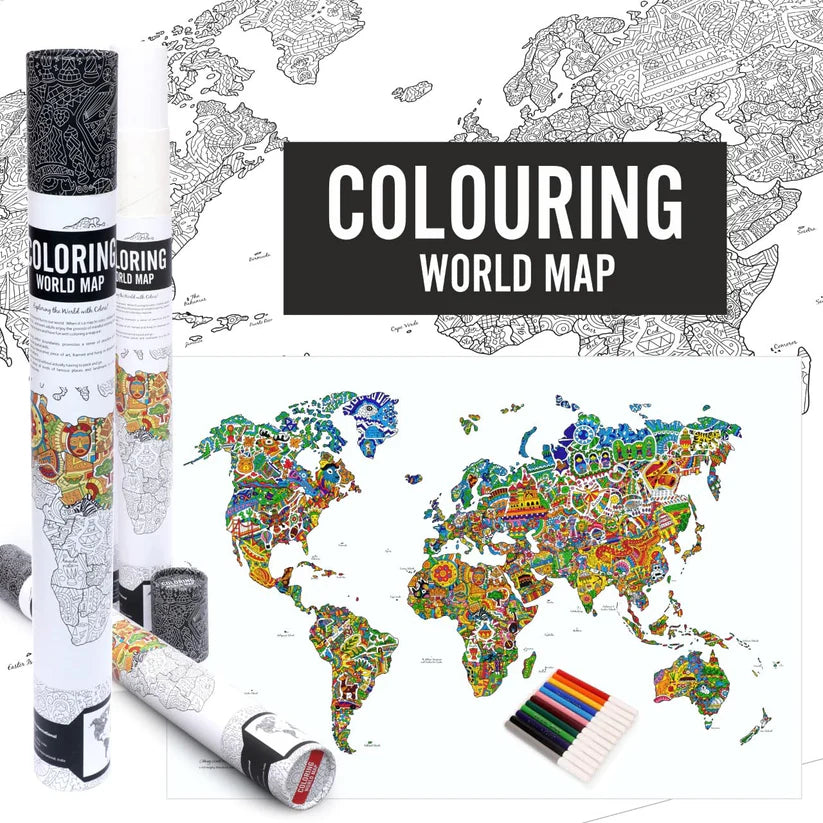 Unik Play Colouring World Map