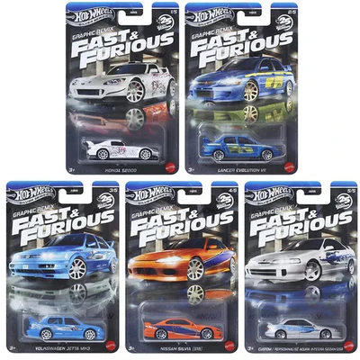 Hot Wheels Graphic Remix Fast And Furious Set Of 5 [ Import ]