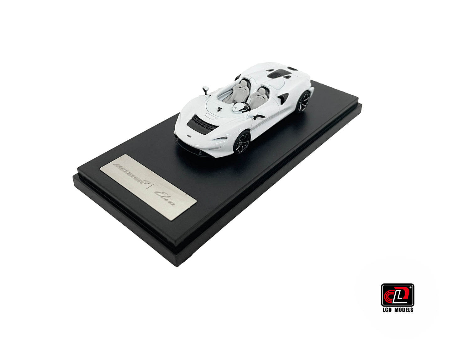 LCD Models 1/64 McLaren Elva White With Acrylic Case