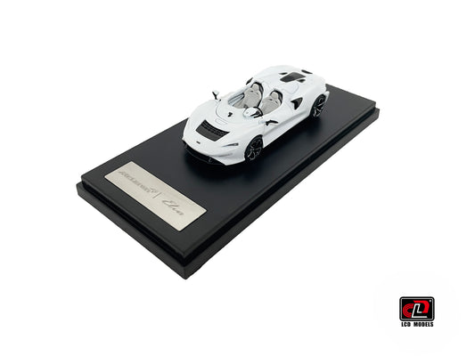 LCD Models 1/64 McLaren Elva White With Acrylic Case
