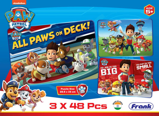 Frank Nickelodeon Paw Patrol 3 X 48 Pieces Puzzle
