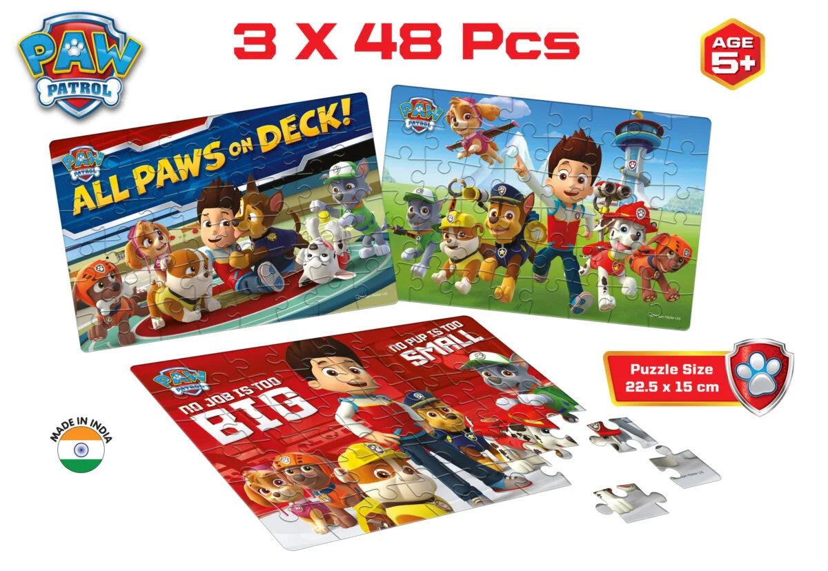 Frank Nickelodeon Paw Patrol 3 X 48 Pieces Puzzle
