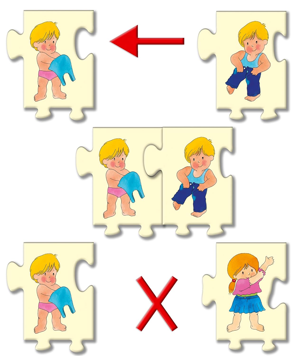 Frank Dressing Myself Jigsaw Puzzle Set with Images | Ages 3 & Above