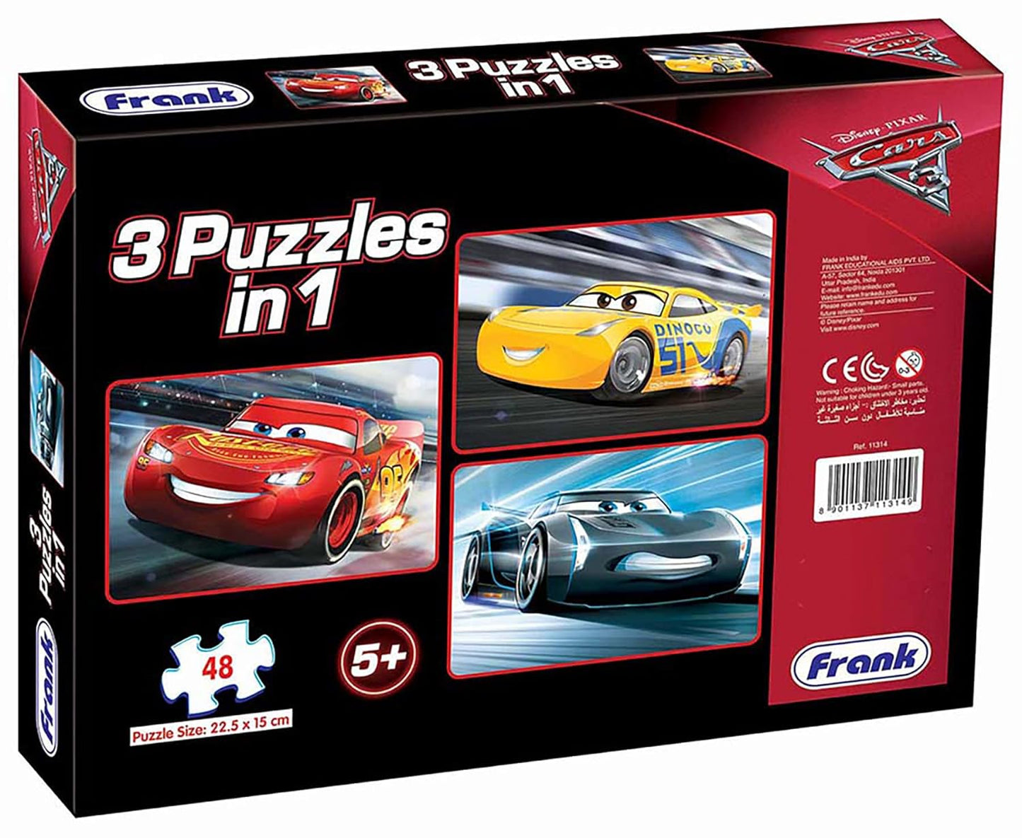 Frank Disney Pixar Cars 3 (48 Pieces) 3 in 1 Jigsaw Puzzle for Kids Above 5+ Years