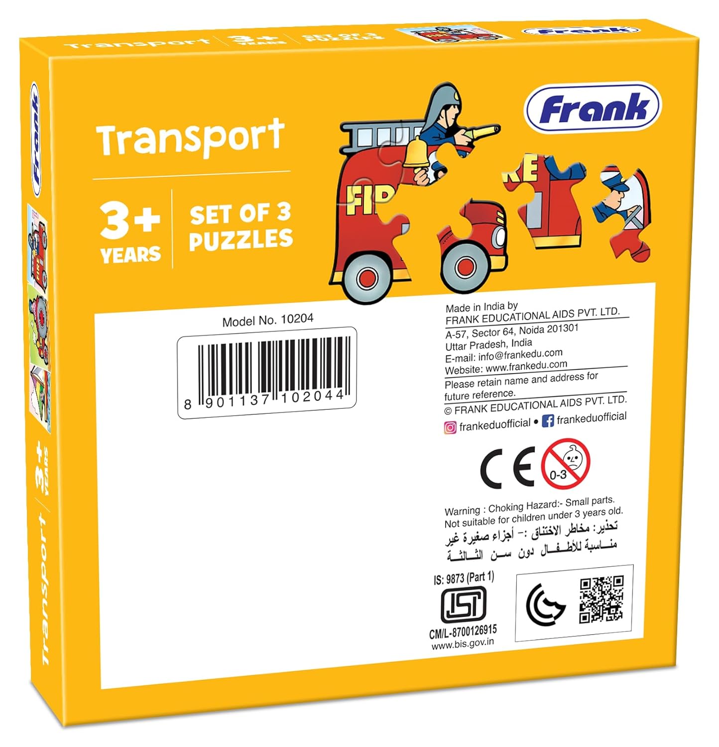 Frank Transport Theme Jigsaw Puzzle for Kids Above 3+ Years