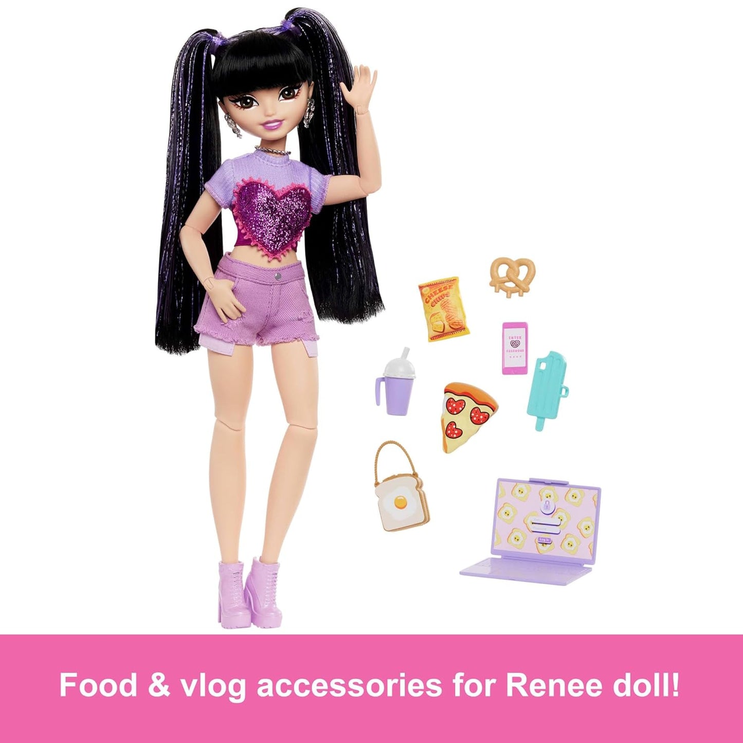 Barbie Dream Besties Renee Fashion Doll With 11 Food Themed Accessories