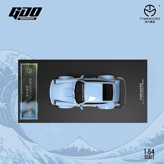 TimeMicro x GDO 1/64 RWB Porsche 964 Kanagawa Surfing  Limited Edition With Acrylic Case