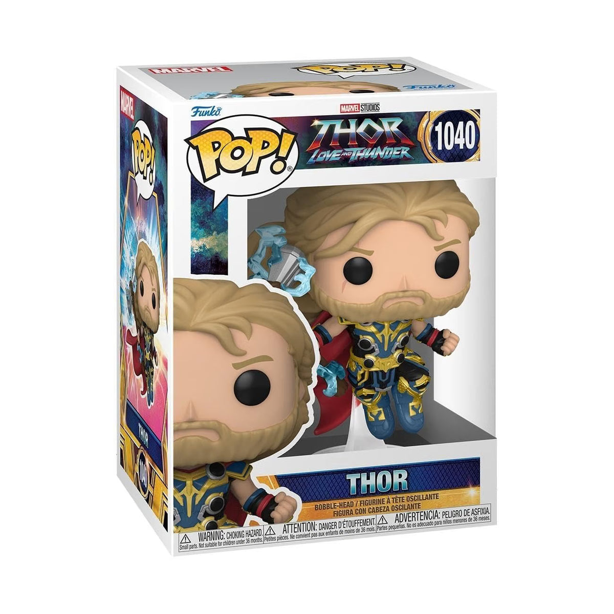 Funko Pop! Thor Love And Thunder : Thor #1040 With Soft Protector Case