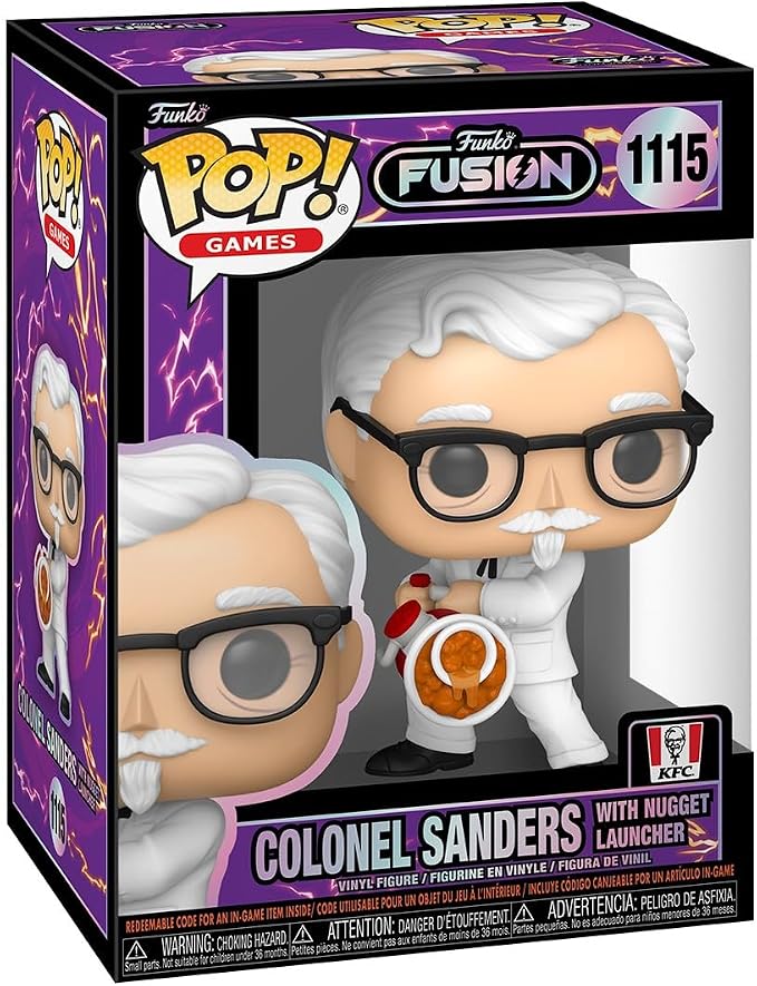 Funko Pop! Games : Colonel Sanders With Nugget Launcher #1115 With Soft Protector Case