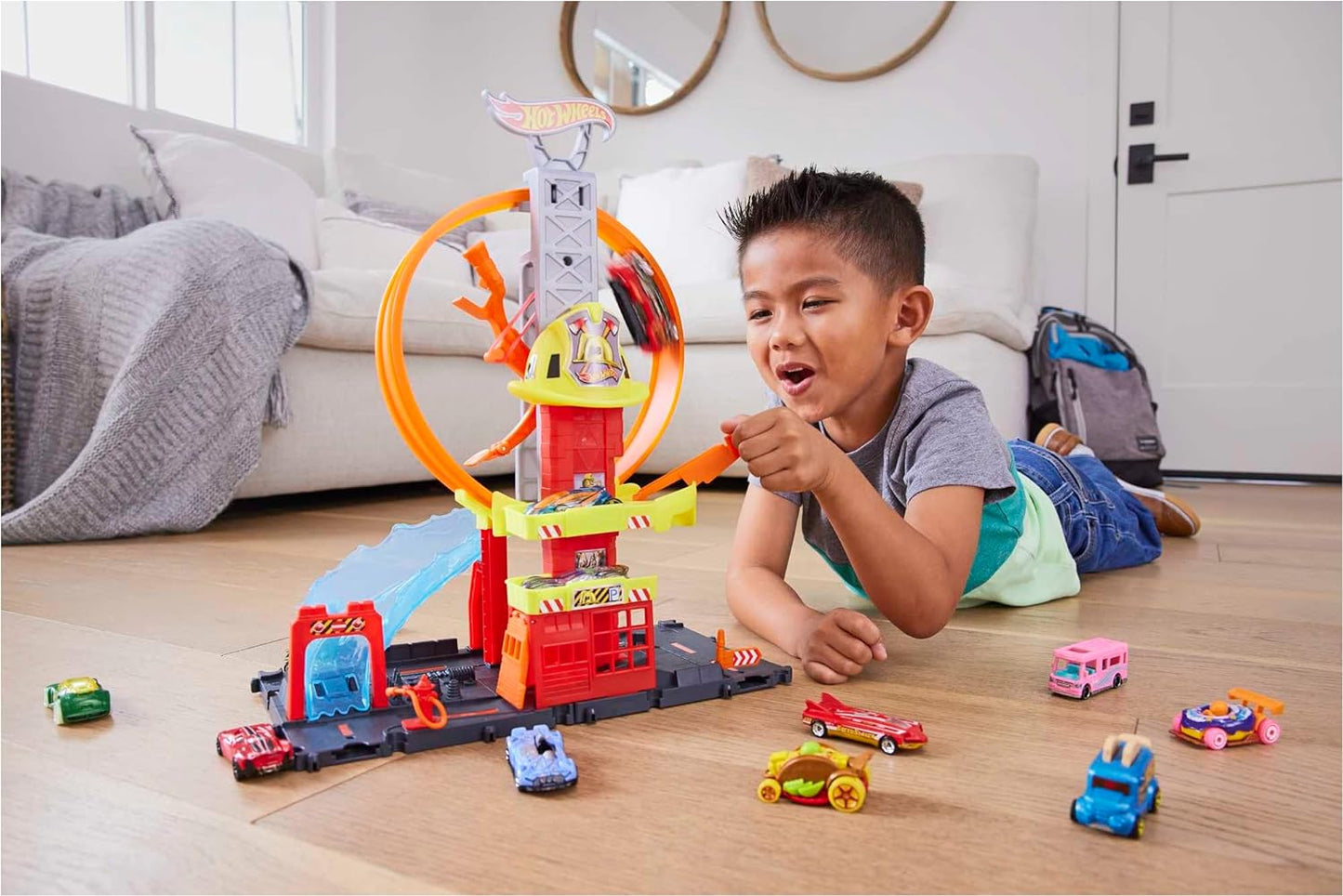 Hot Wheels City Fire Station with Super Loop