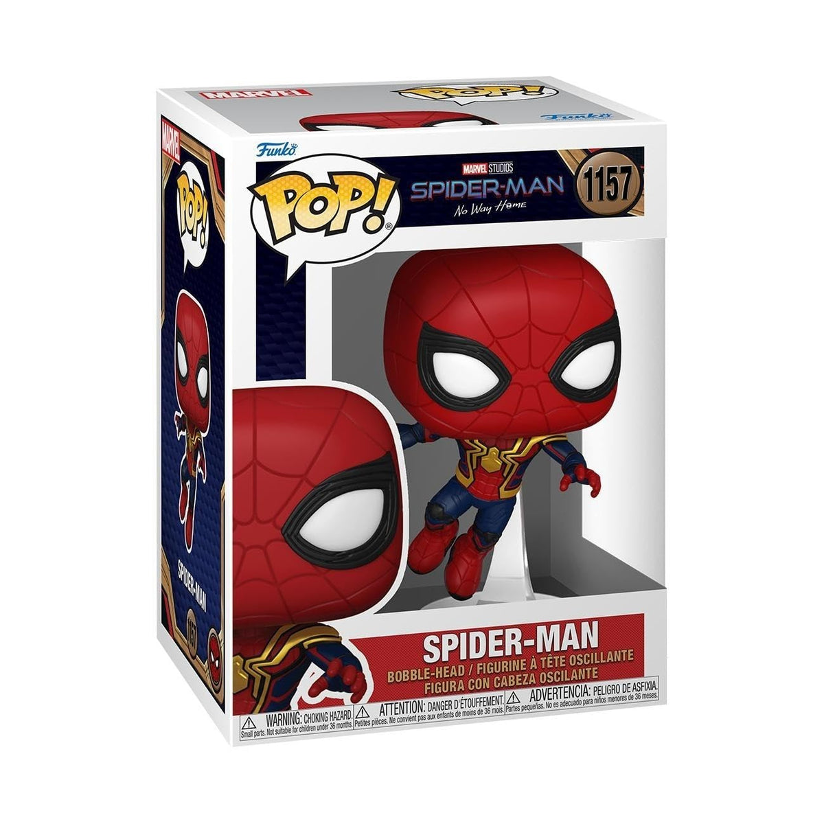 Funko Pop! Spider-Man No Way Home : Spider-Man #1157 With Soft Protector Case