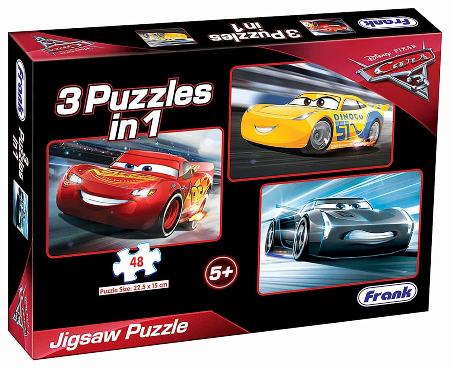 Frank Disney Pixar Cars 3 (48 Pieces) 3 in 1 Jigsaw Puzzle for Kids Above 5+ Years