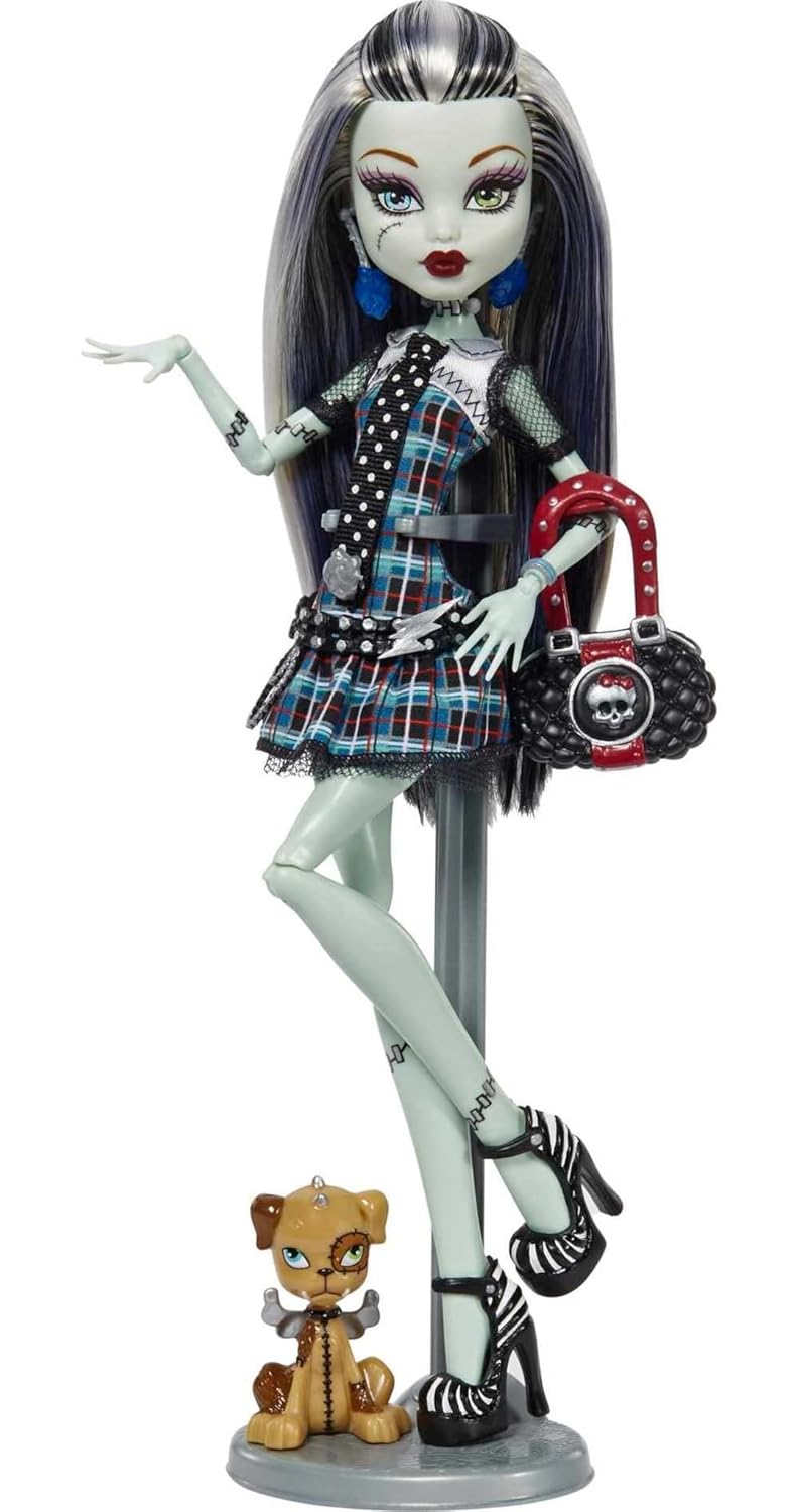 Mattel Monster High Frankie Stein Reproduction Doll With Doll Stand & Accessories