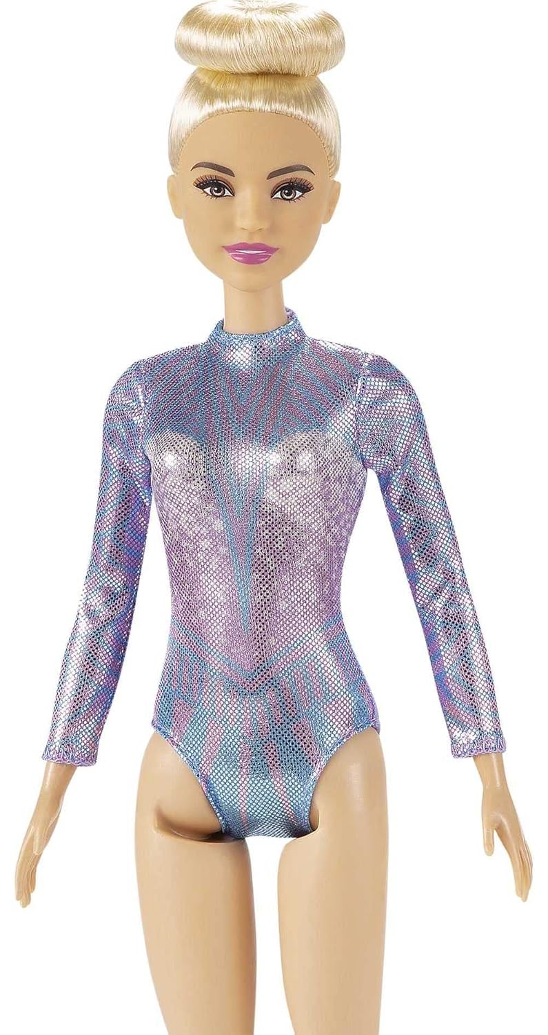 Barbie Rhythmic Gymnast Blonde Doll Leotard & Accessories