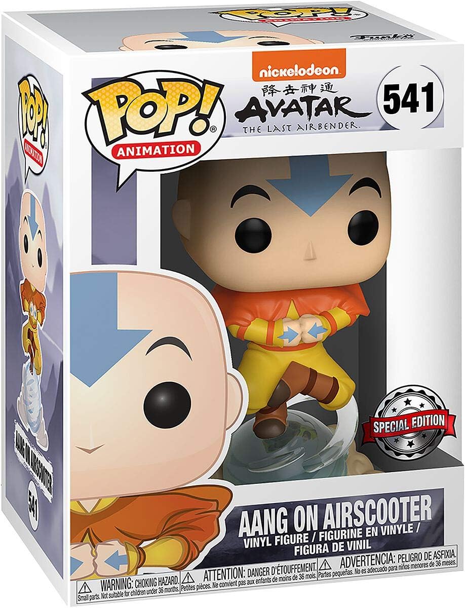 Funko Pop! Animation : Avatar The Last Airbender : Aang On Airscooter #541 With Soft Protector Case