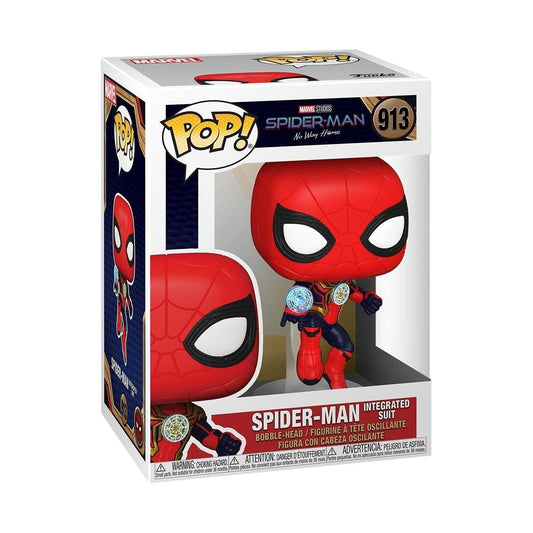 Funko Pop! Marvel Spider-Man No Way Home : Spider-Man Integrated Suit #913 With Soft Protector Case