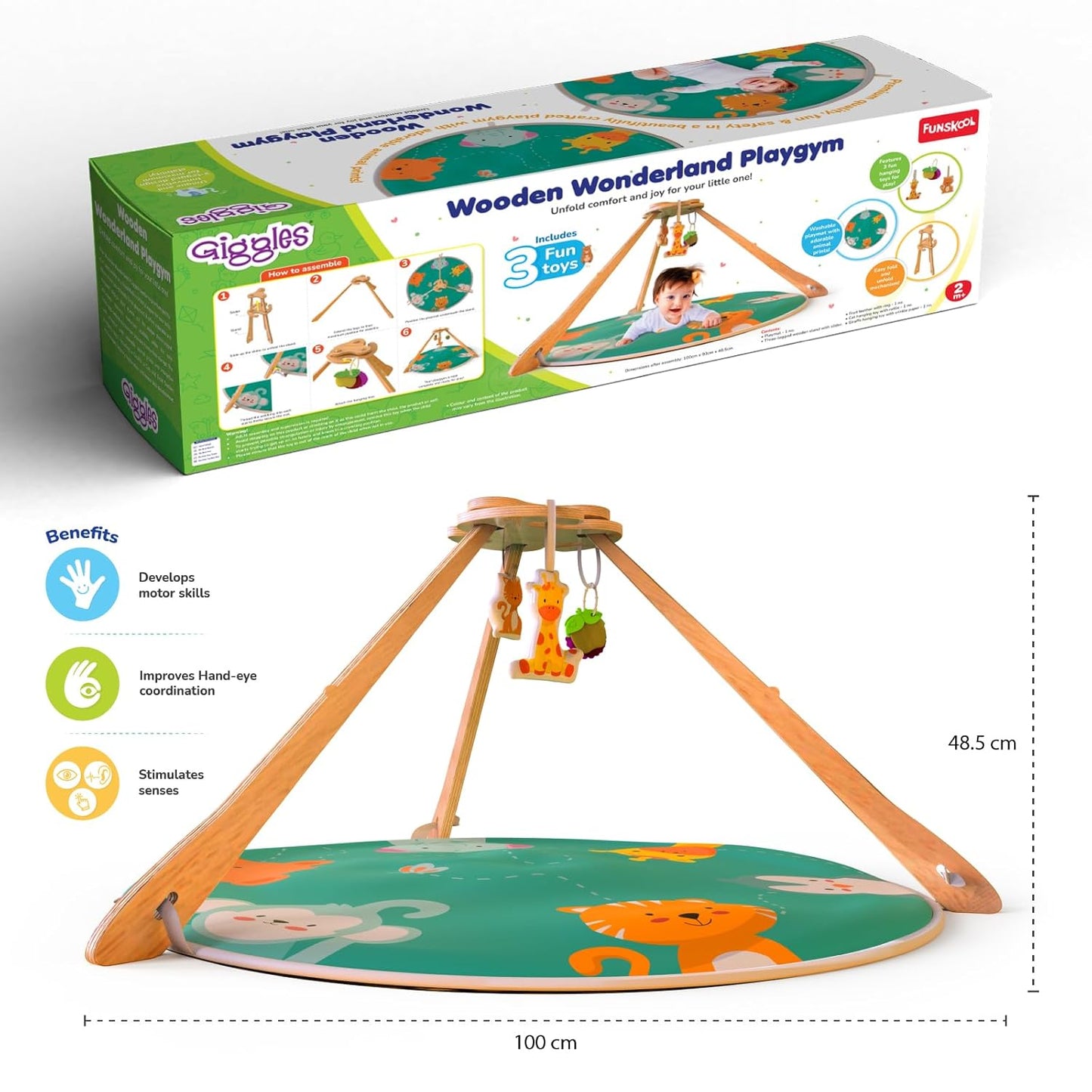Funskool Giggles Wooden Wonderland Playgym