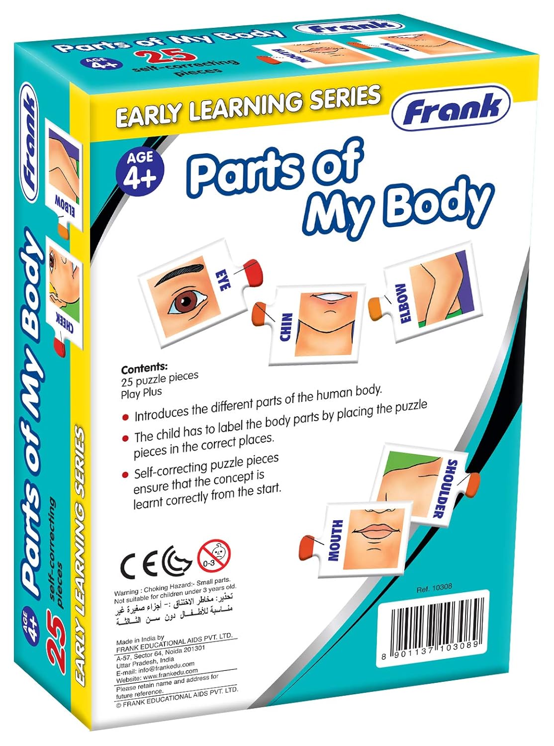 Frank Parts of My Body Educational Jigsaw Puzzles Set for Kids 3 Years and Above