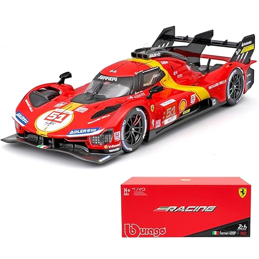 Bburago 1/43 Ferrari Racing Ferrari 499P 24hrs Le Mans 2023 With Acrylic Case