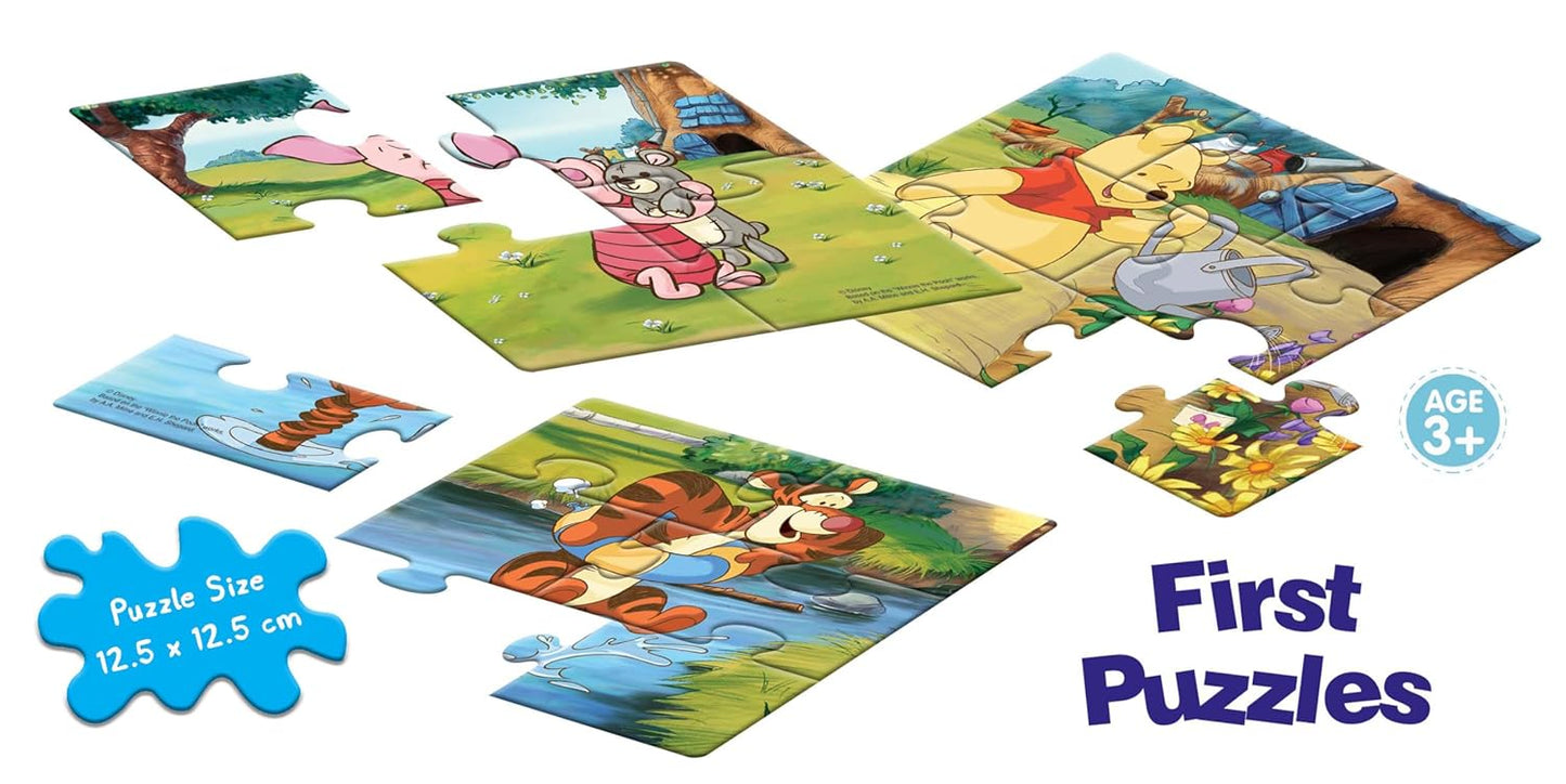 Frank Disney Winnie The Pooh First Puzzles - A Set of 3 Jigsaw Puzzle for Kids Above 3+ Years