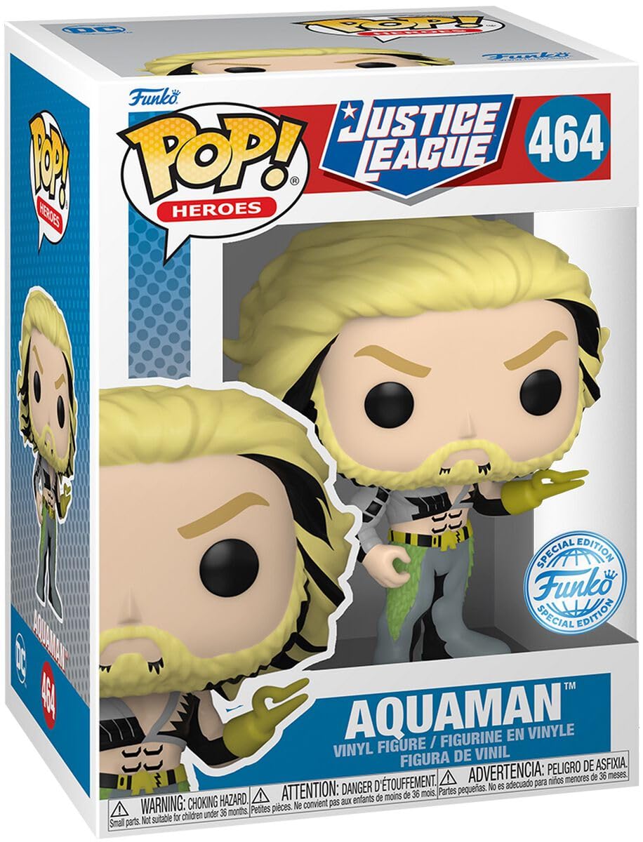 Funko Pop! Heroes : Justice League : Aquaman #464 With Soft Protector Case