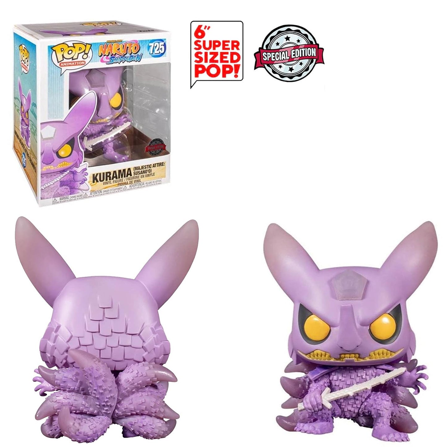 Funko Pop! Animation : Naruto Shippuden : Kurama ( Majestic Attire: Susano'o ) #725 With Soft Protector Case
