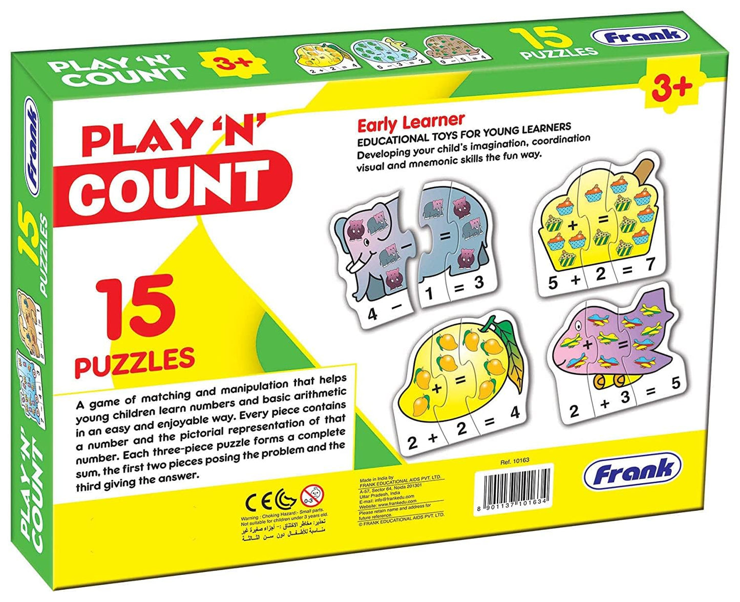 Frank Early Learner Educational Play N Count Jigsaw Puzzle (Age 3Y+)