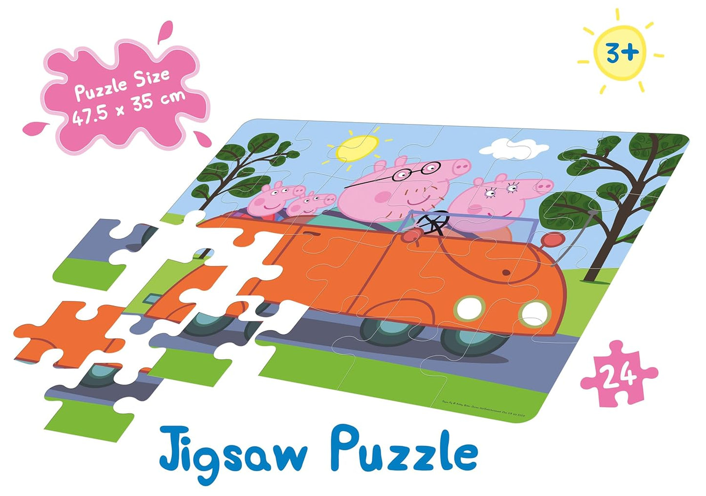 Frank Peppa Pig (24 Pieces) Jigsaw Puzzle for Kids Above 3+ Years