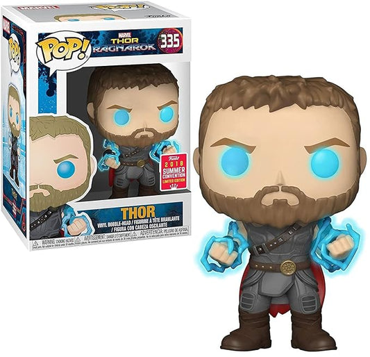 Funko Pop! Marvel Thor Ragnarok : Thor #335 2018 Summer Convention Limited Edition With Soft Protector Case