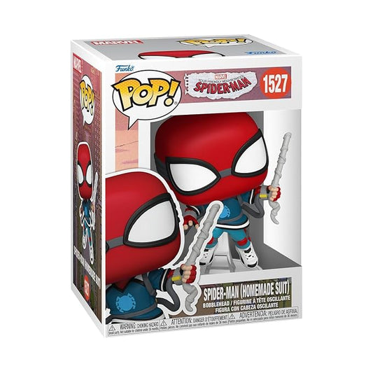 Funko Pop! Marvel Spider-Man : Spider-Man (Homemade Suit) #1527 With Soft Protector Case