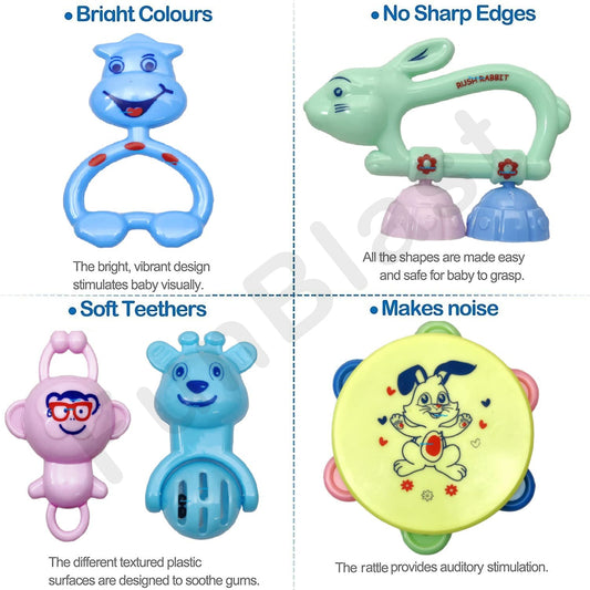 Babies First Friend Baby Rattle Set (6 Pieces)