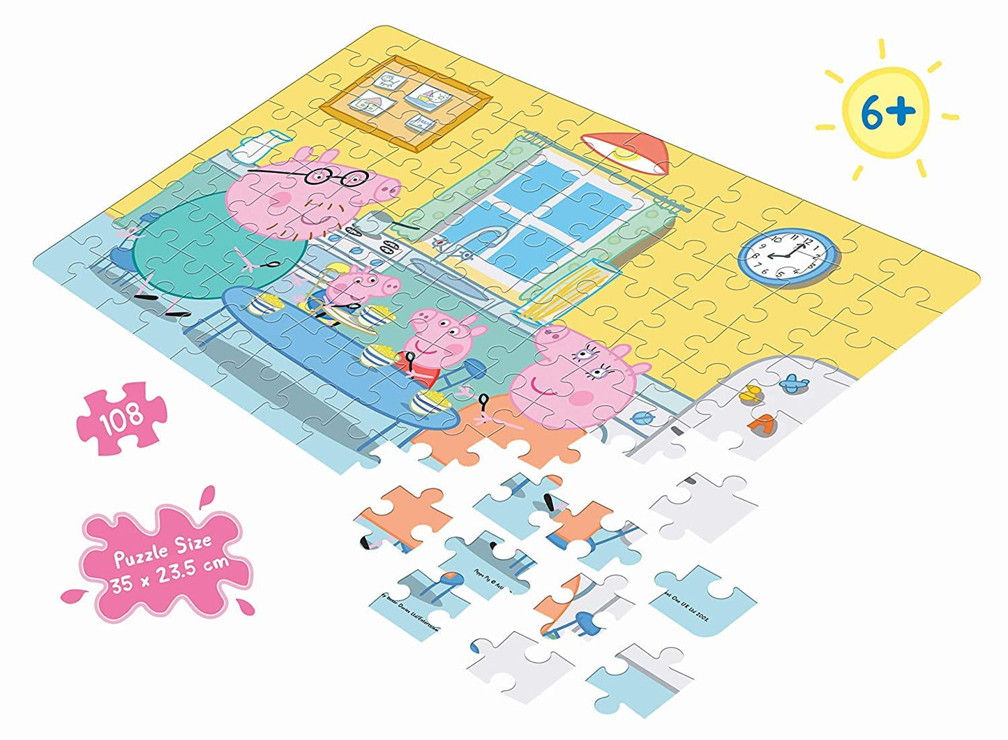 Frank Peppa Pig 108 Piece Jigsaw Puzzle for Kids for Age 6 Years Old and Above