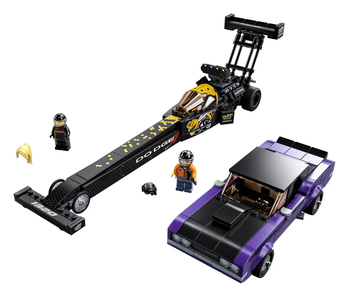 LEGO 76904 Speed Champions Mopar Dodge//SRT Top Fuel Dragster and 1970 Dodge Challenger T/A