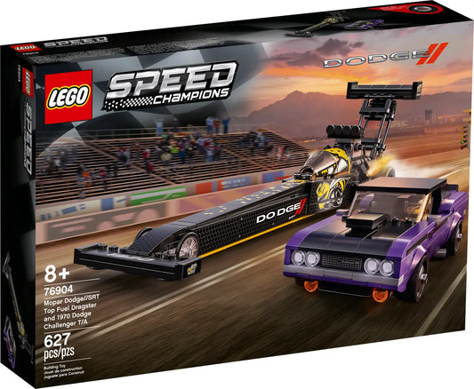 LEGO 76904 Speed Champions Mopar Dodge//SRT Top Fuel Dragster and 1970 Dodge Challenger T/A