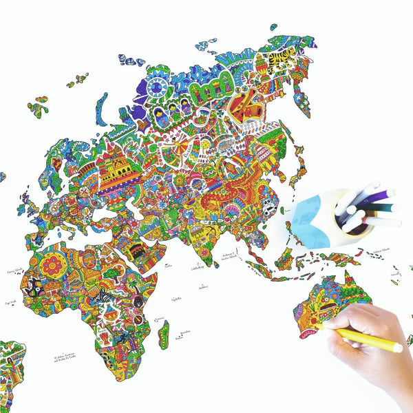 Unik Play Colouring World Map