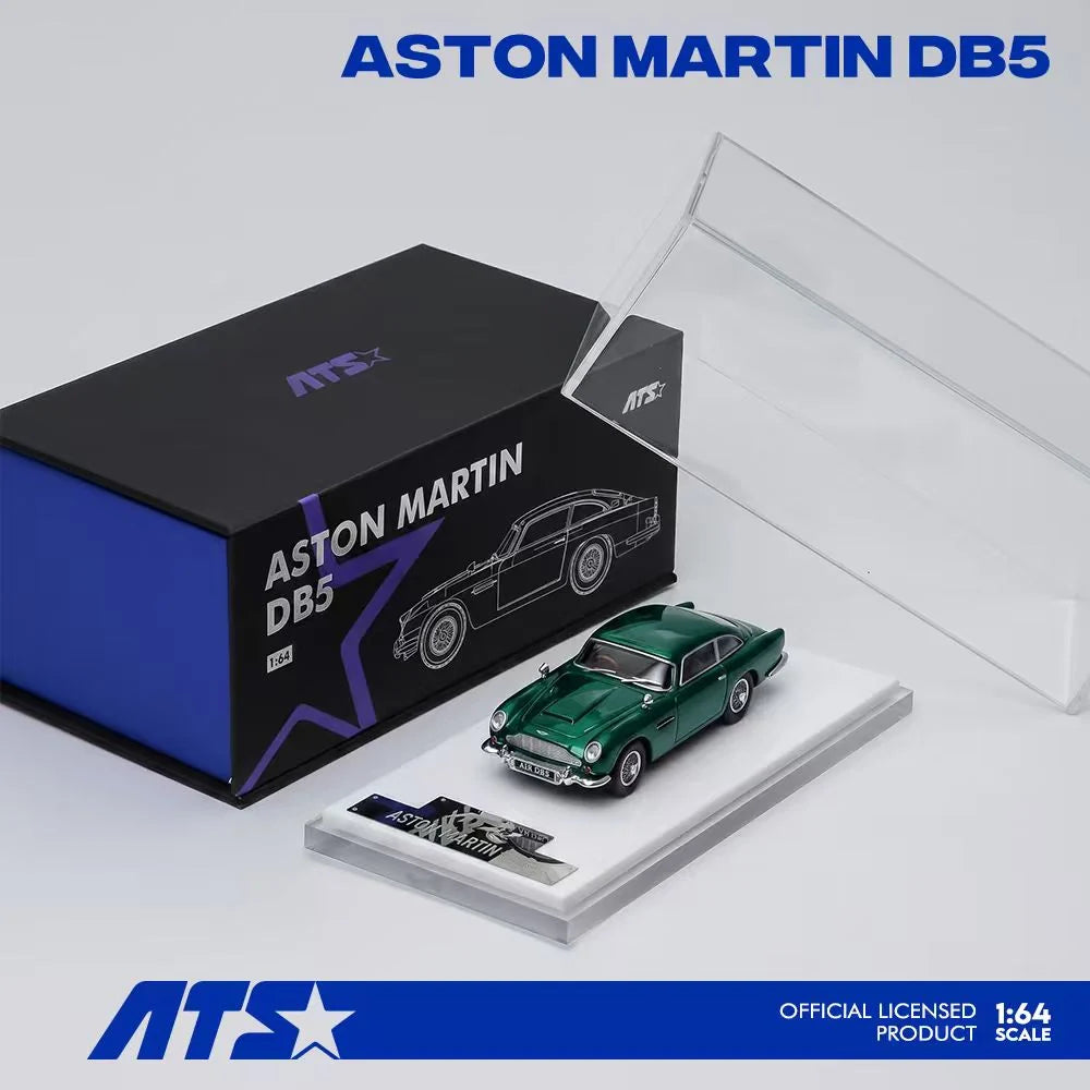 ATS 1/64 Aston Martin DB5 Racing Green With Acrylic Case & Polishing Cloth