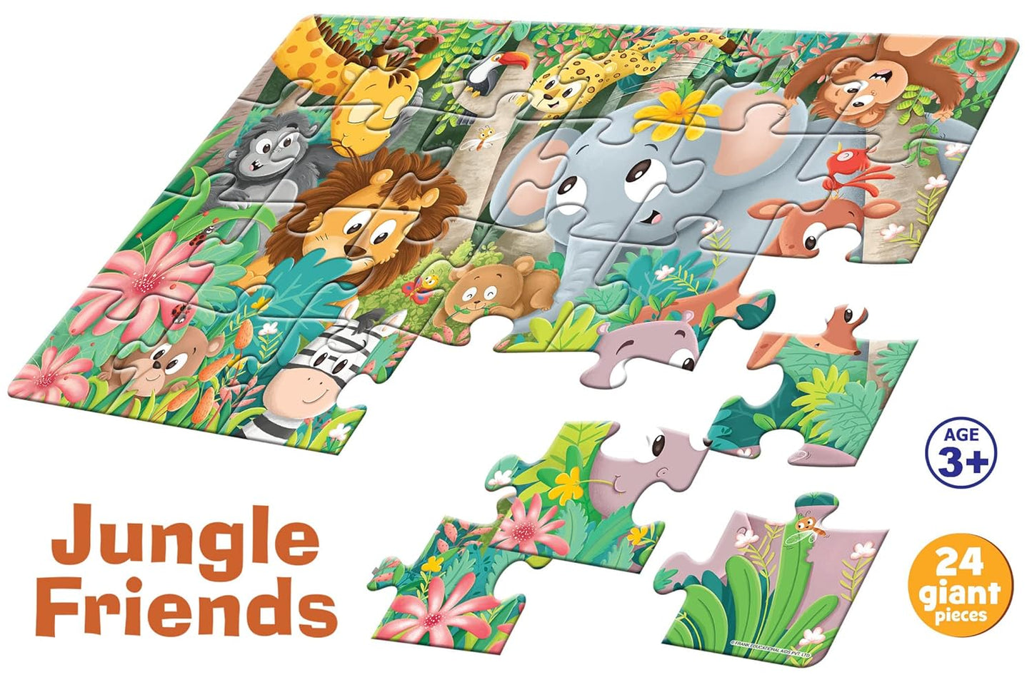 Frank Jungle Friends Giant Floor Jigsaw Puzzle for Kids Age 3 Years Old & Above