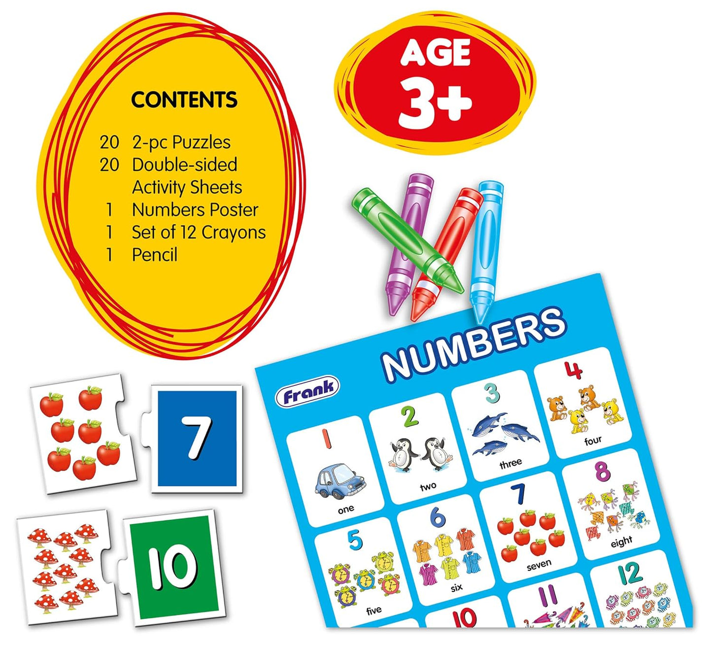 Frank Numbers Early Learning Educational Kit | Age 3 Year Old & Above