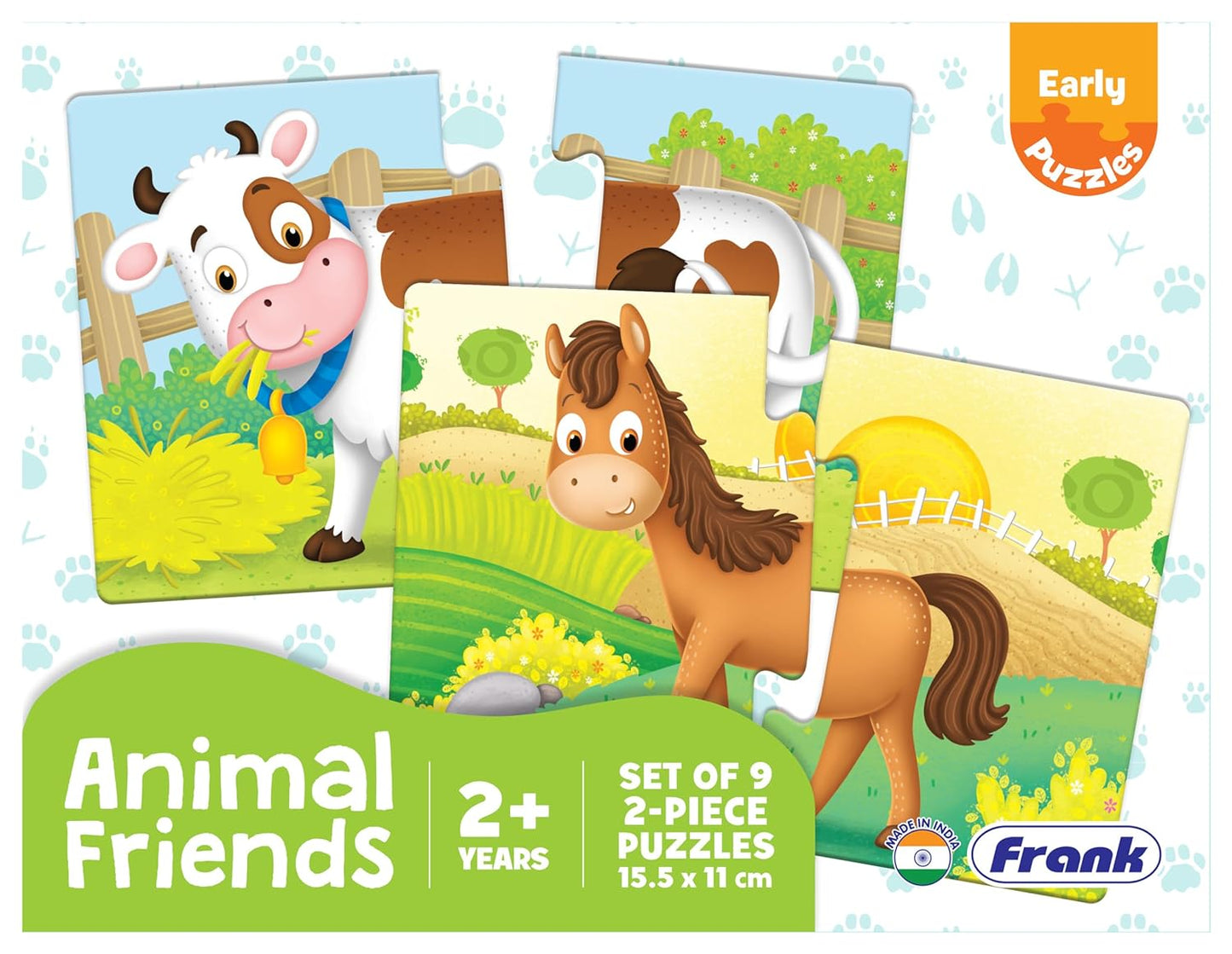 Frank Animal Friends (Set of 9) 2 Pcs Puzzle for Kids 2 Years and Above