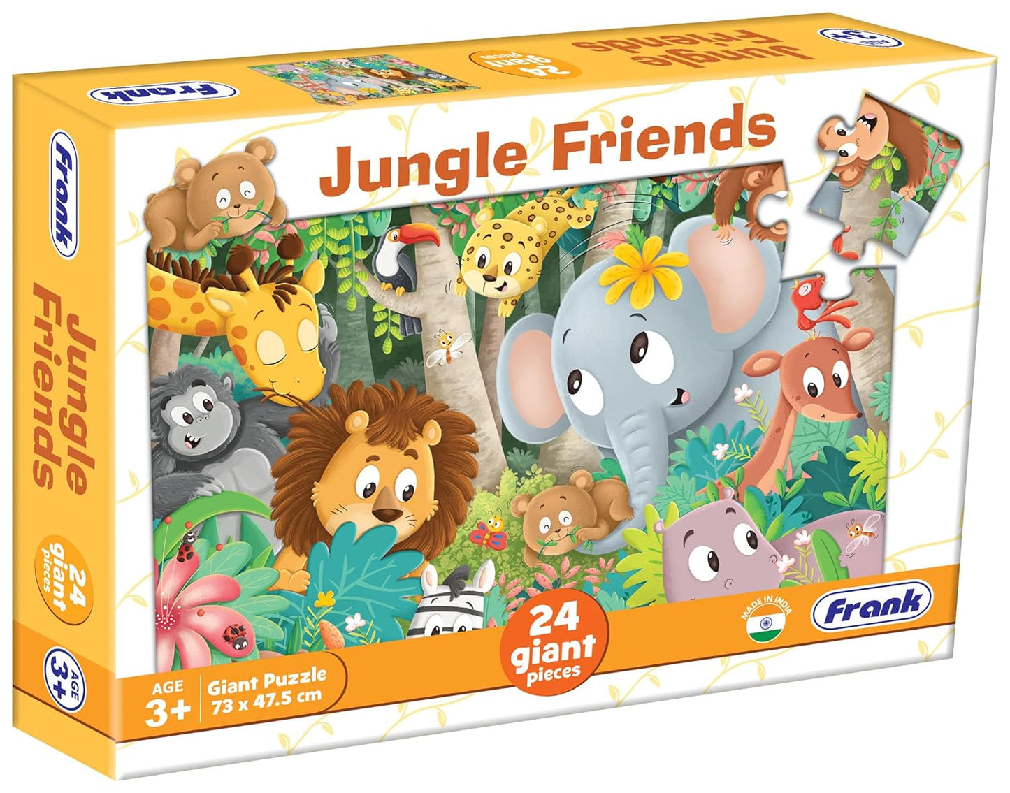 Frank Jungle Friends Giant Floor Jigsaw Puzzle for Kids Age 3 Years Old & Above